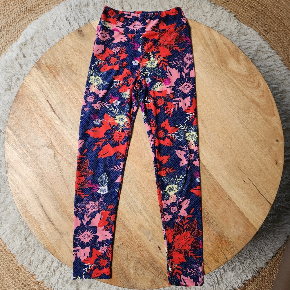 Girls Floral Leggings